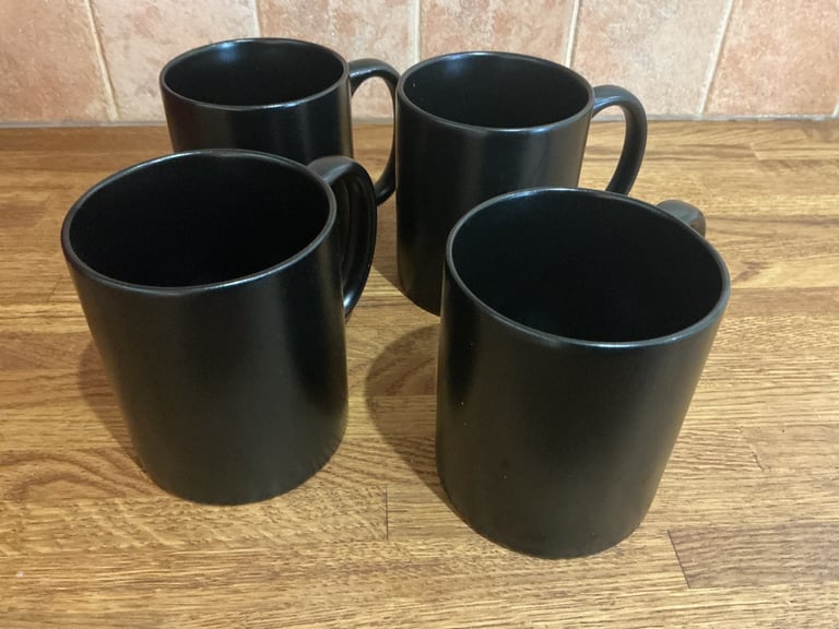 image for Black Mugs - 4 perfect condition