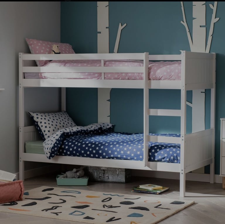 Habitat White Bunk Bed with Matresses 