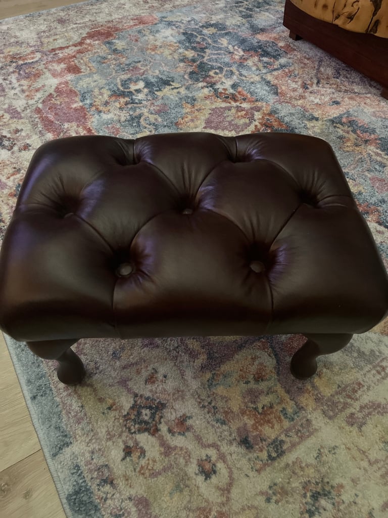Leather chesterfield footstool collection Ackla