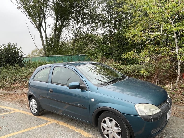 VAUXHALL CORSA 1.0 COMFORT 02 REG BLUE 3 DOOR MOT APRIL 6TH 2026 LOW INSURANCE 50+MPG