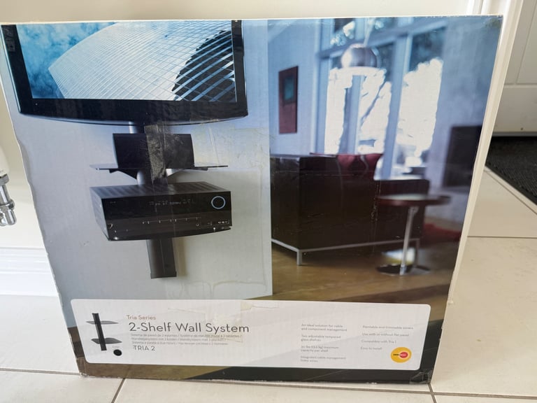 image for 2-Shelf Wall System TV stand - BRAND NEW