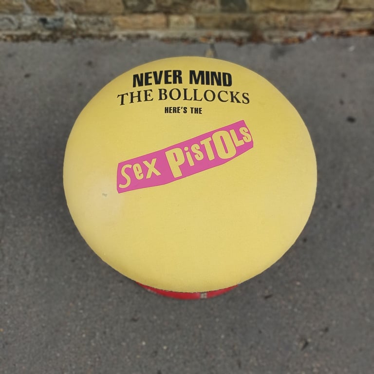 image for Vintage retro chair or foot stool vintage Inspired  Vivienne Westwood ,sex pistol