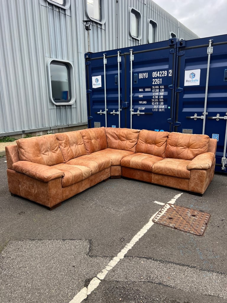 DFS leather corner sofa 
