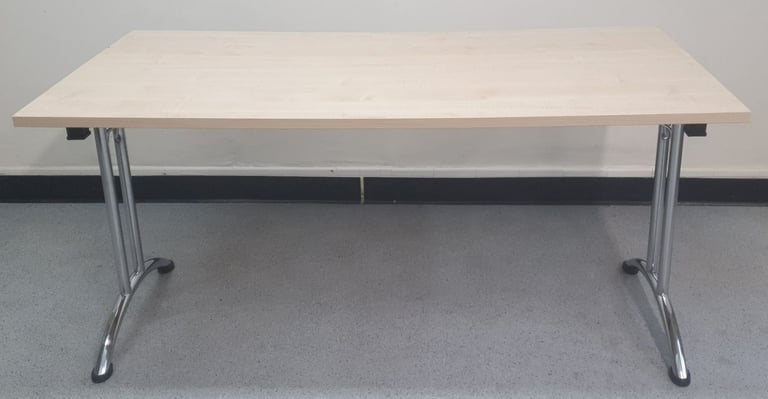 image for Rectangular Folding Leg Table with Straight Foot Rails (1.5 m x 75 cm)