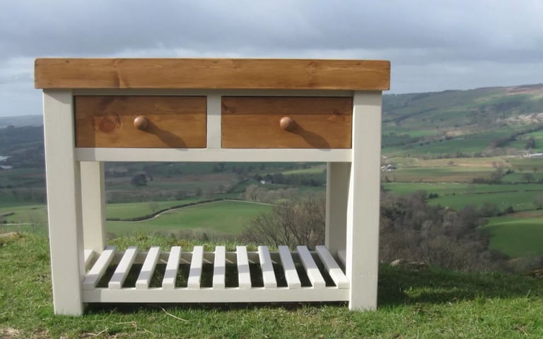 CUSTOM MADE Kitchen island. Butchers block. Traditional chunky style.