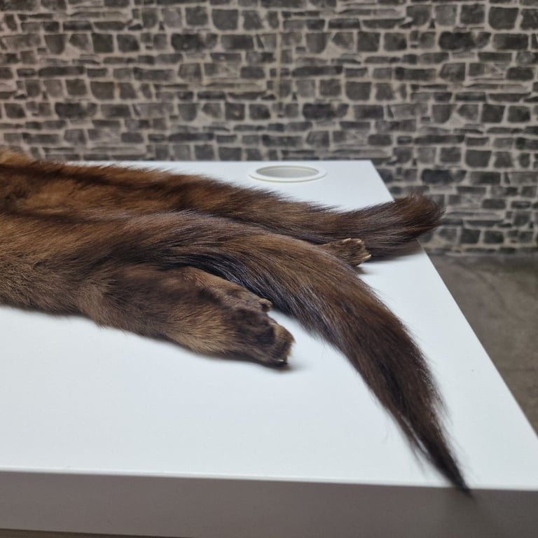 Vintage Real Mink Fur Stoles (Pair) – 75cm