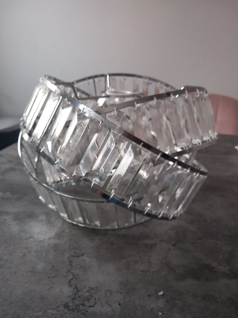 image for Chrome and glass ceiling light fitting