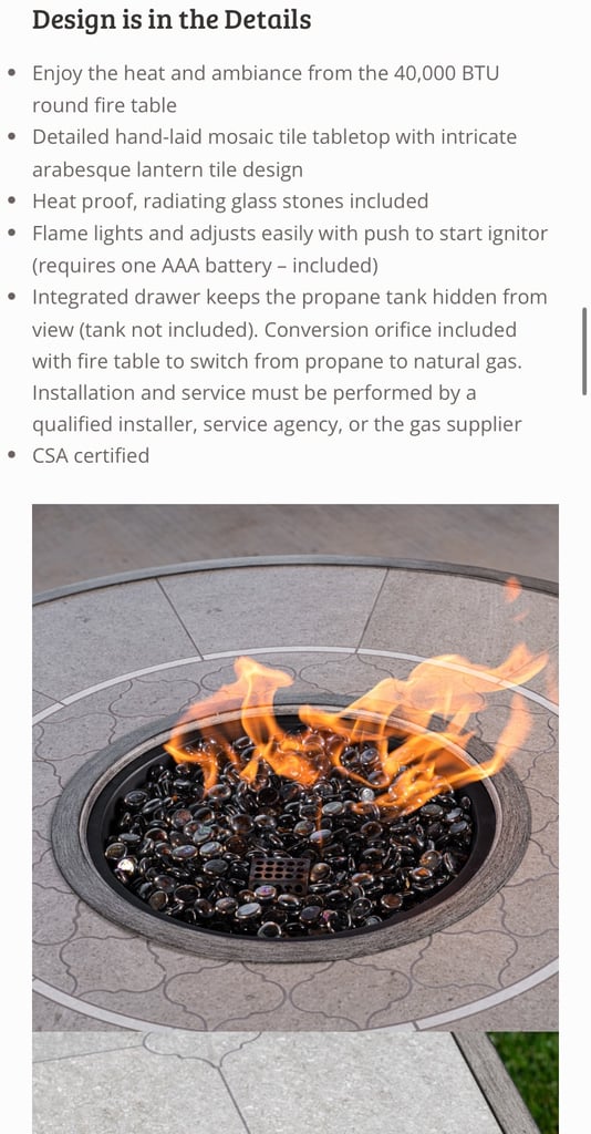 Sunvilla Laguna 5 piece garden set with firepit £1125