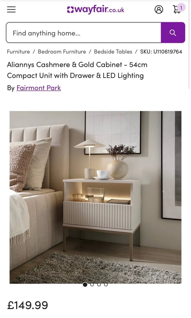 LED light bedside table