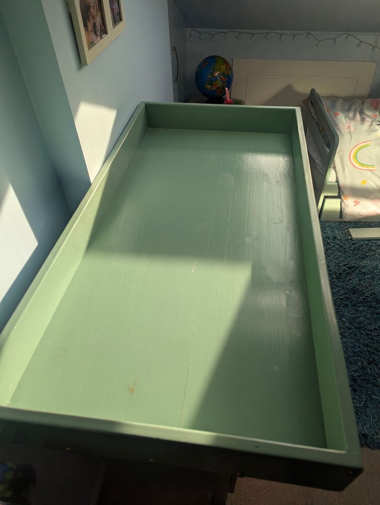 Beautiful Solid Pine IKEA Tarva Chest of Drawers + Bespoke Sliding Changing Table Top