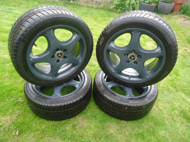 image for 4x 18 Genuine Mercedes  Alloy Wheels +TMPS  Winter Tyres Will Fit S/R class VITO/ VIANO PCD 5x 112