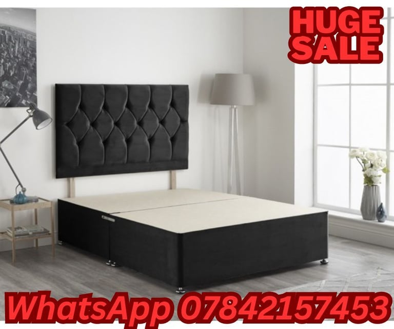 image for NEW SINGLE BED - DOUBLE BED HEADBOARD WITH MATTRESS 