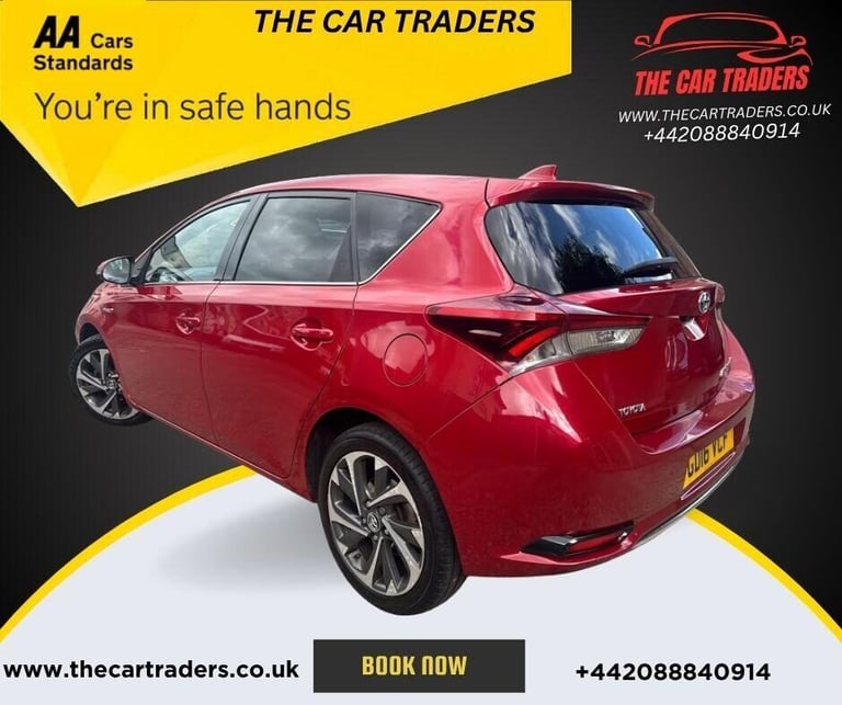 2016 Toyota Auris 1.8 VVT-h Design Hatchback 5dr Petrol Hybrid CVT Euro 6 (s/s) (136 ps) Hatchbac...