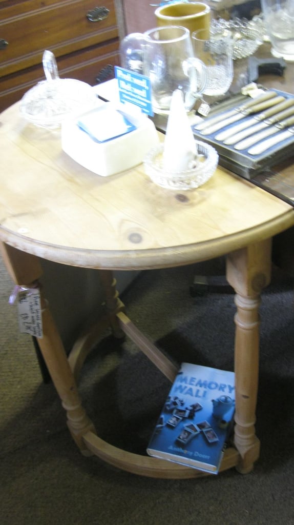 image for MODERN PINE HALF MOON - DEMILUNE TABLE. IDEAL IN ANY ROOM. ATTRACTIVE