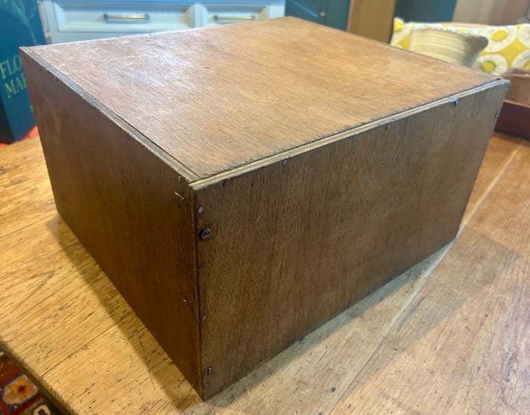 1950s oak six drawer sewing cabinet library drawer industrial antique vintage haberdashery storage