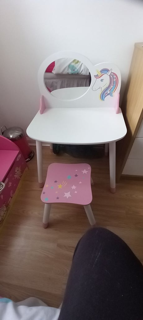 image for Childs mirrored table and stool