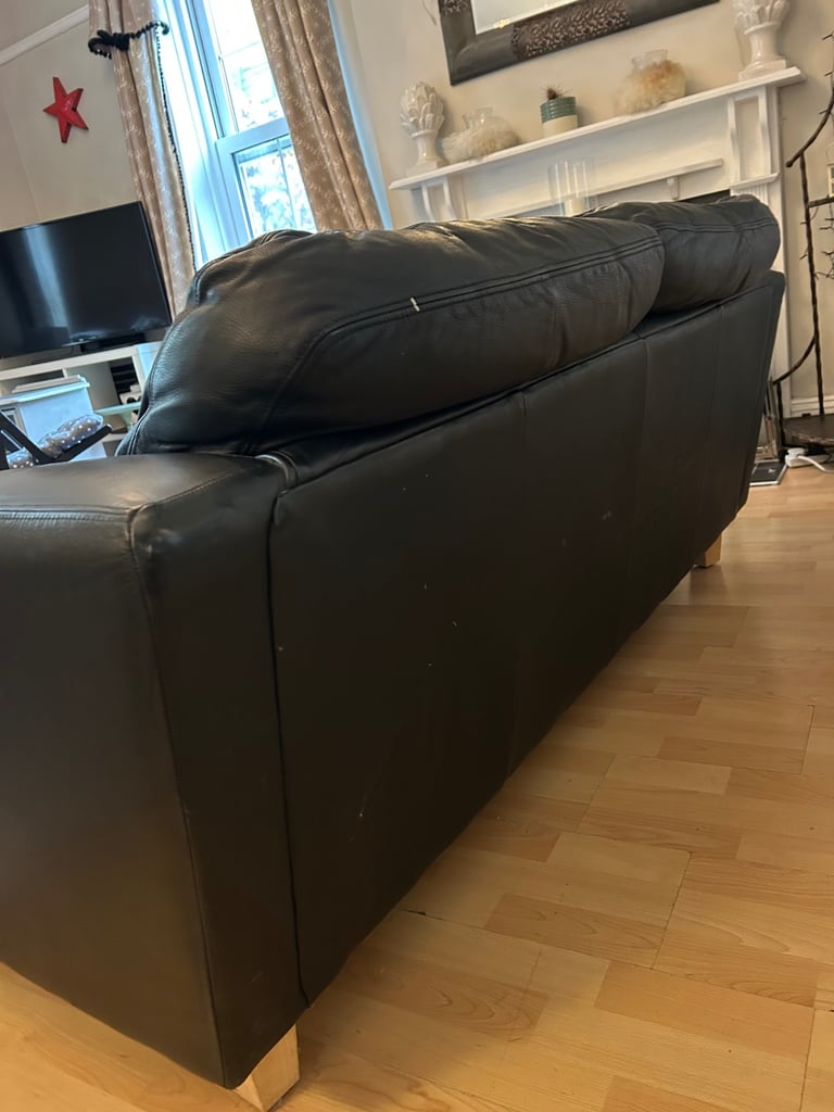 Genuine leather sofa - 2 seater 