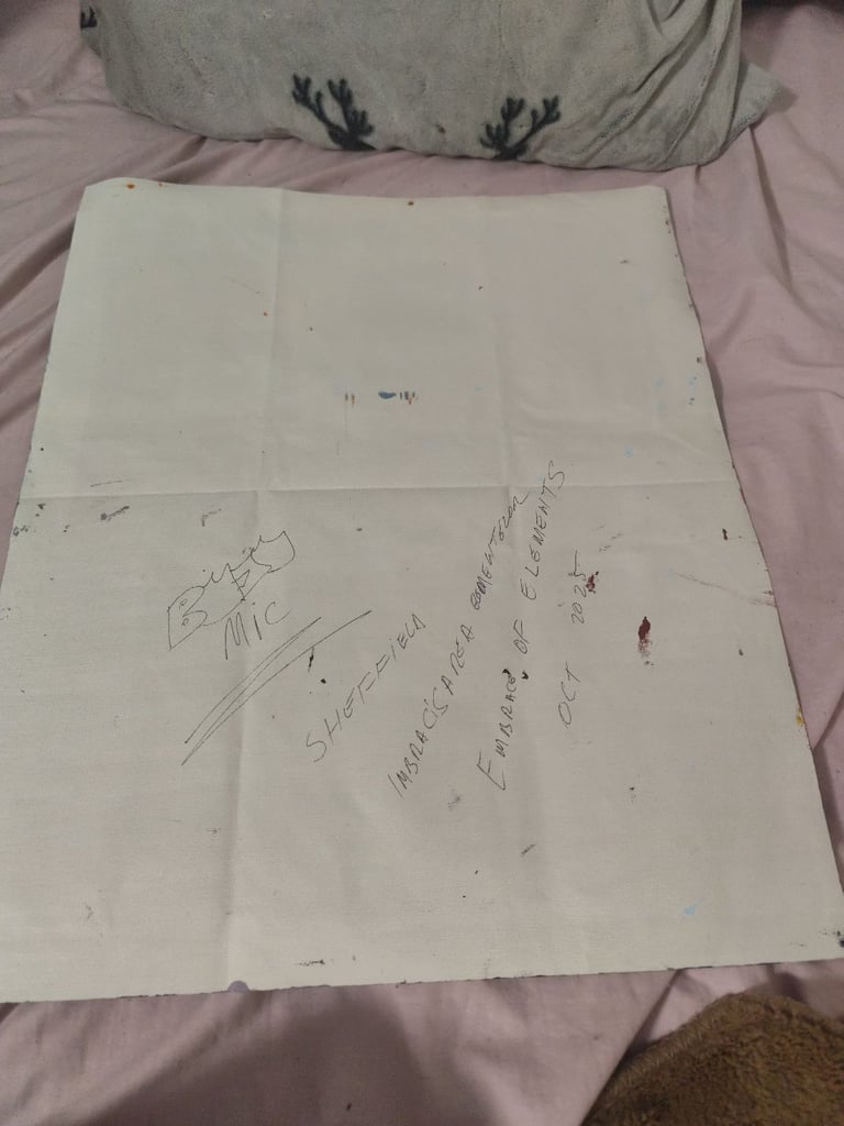 🎨 Original painting on canvas — “Între Flăcări și Tăcere” ✍️ Artist: Busu mic