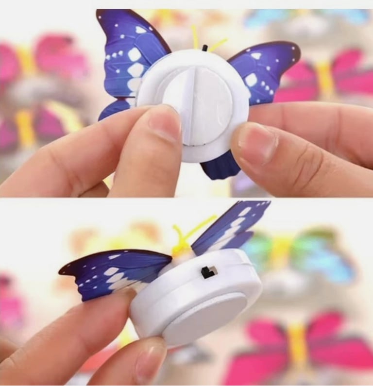 5 LED BUTTERFLY NIGHT LIGHTS CREATIVE COLOURFUL GLOWING WALL LIGHT STICKABLE PAD