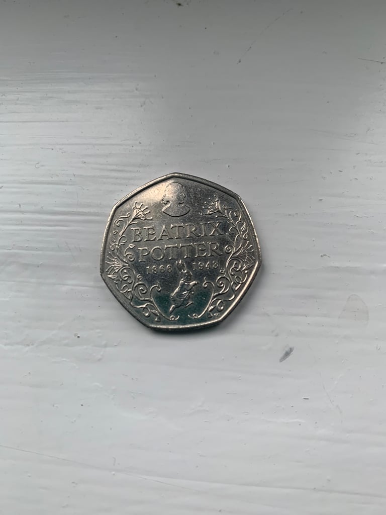 Beatrix potter 50p coin