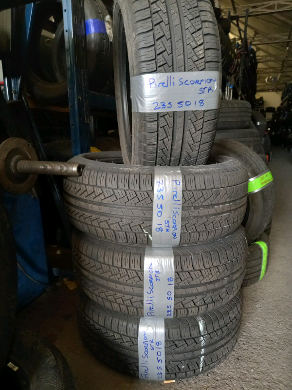 Matching set 235 50 18 pirelli tyres 7mm free fit 7days