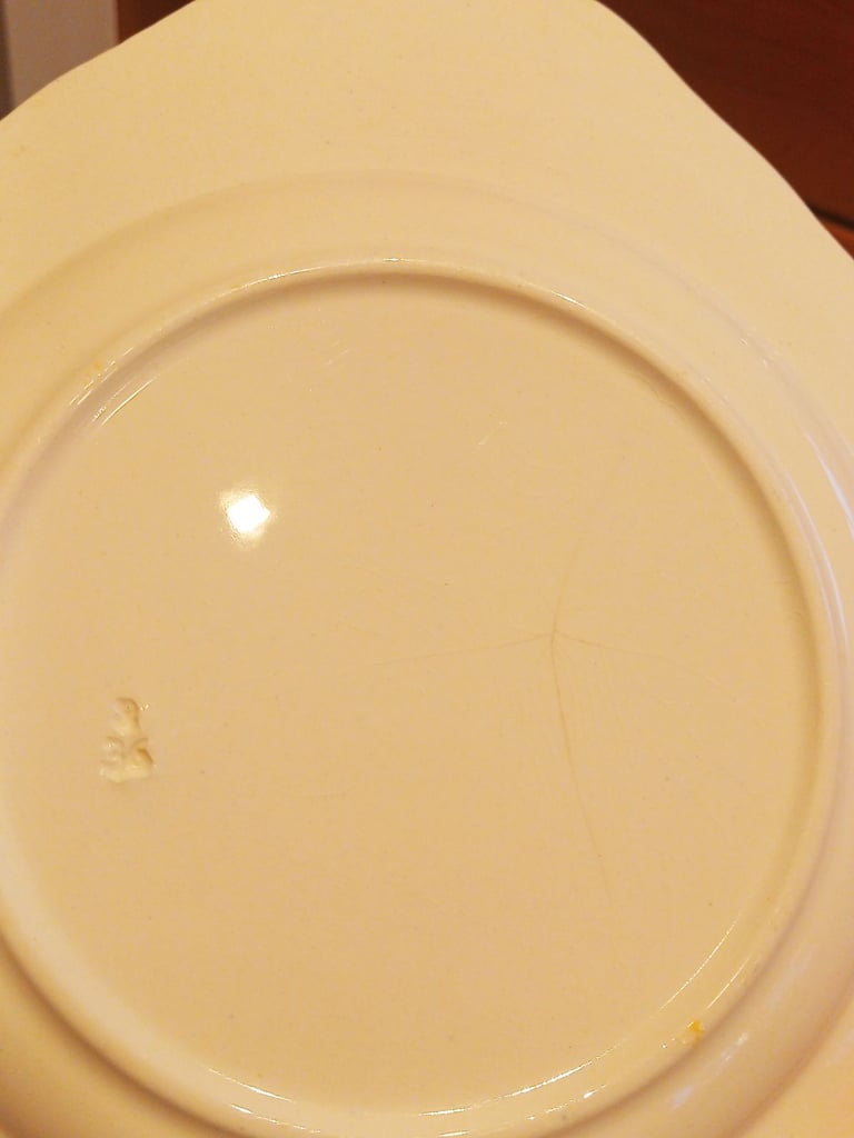 Midwinter cake plate Glendale flower plate yellow vintage plates