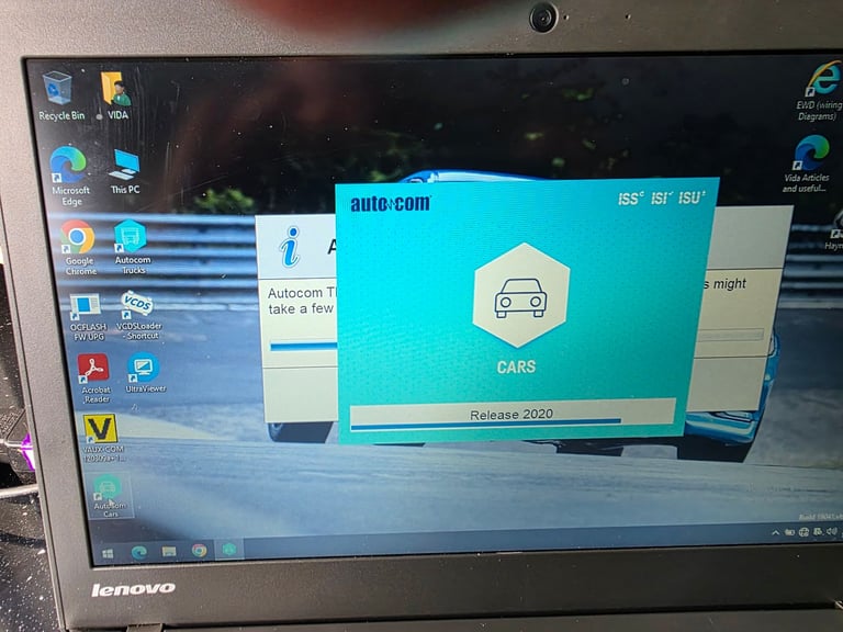 autocom with vci on lenovo i5 x240 laptop