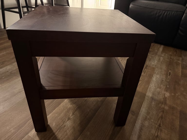 Dark wood side table