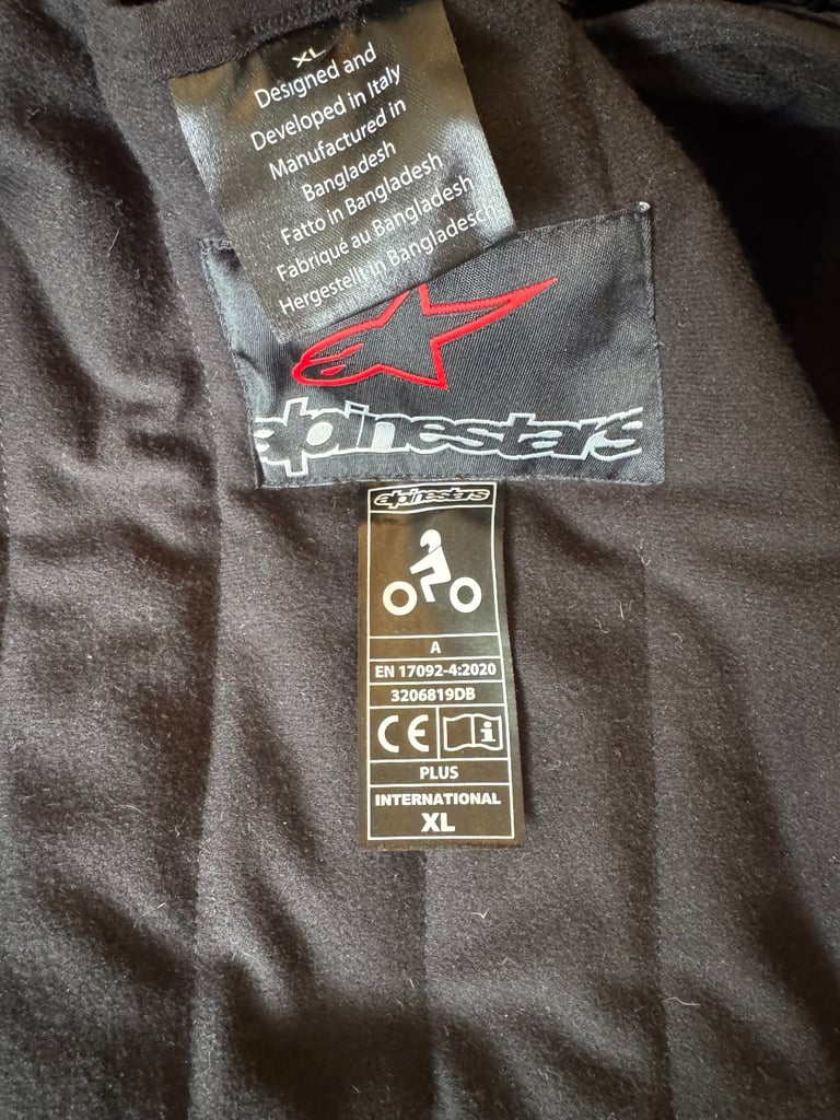 Immaculate alpinestars textile jacket - XL