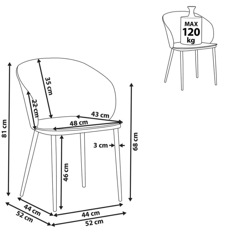 Modern Scandinavian Style Dining Chairs