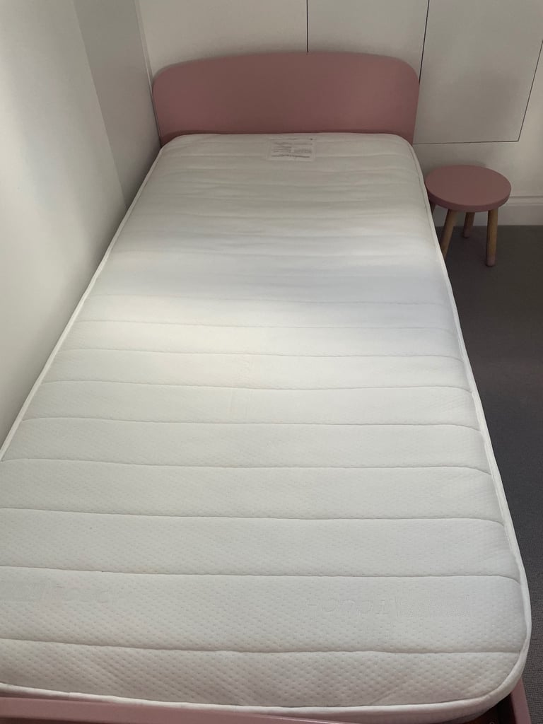 Flexa kids single bed, mattress and matching stool