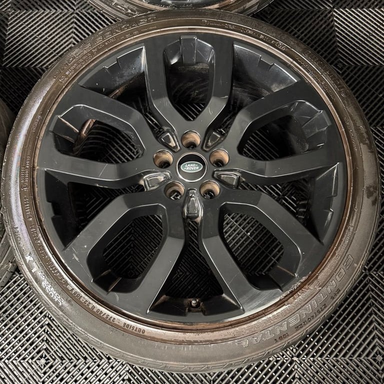 22" GENUINE RANGE ROVER SPORT LAND DISCOVERY BLACK WHEELS TYRES ALLOYS 5001
