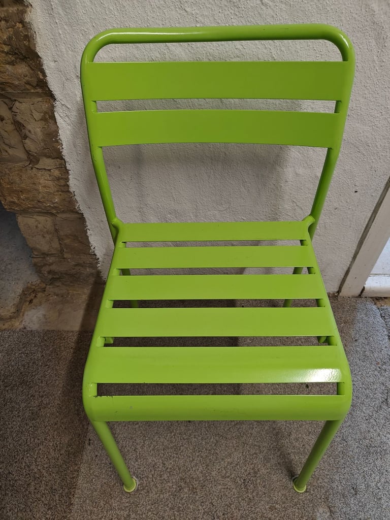 image for Green metal IKEA chair