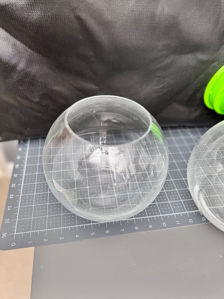 image for 2 x Round Glass Vases