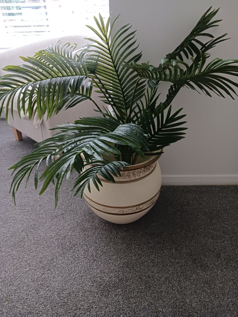 Moroccan planter and artificial plant