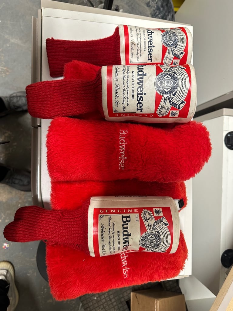 image for Rare Budweiser Golf Club Head Cover Set For 7 Clubs Only Ones In UK!