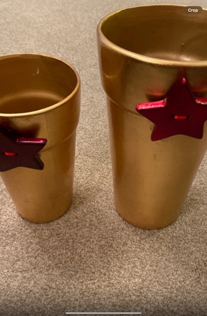 image for Christmas vases x 2 