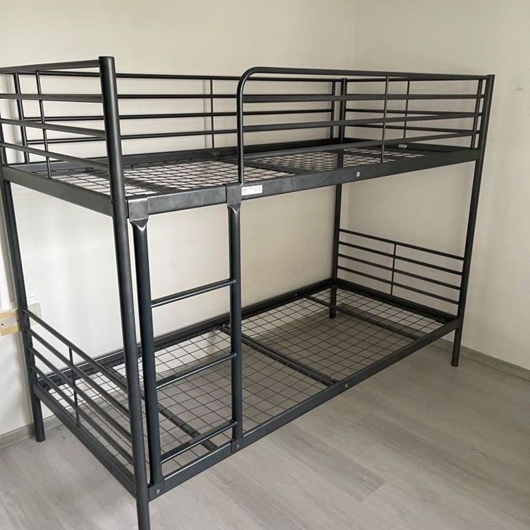 image for ikea SVARTA metal bunk beds with DELIVERY