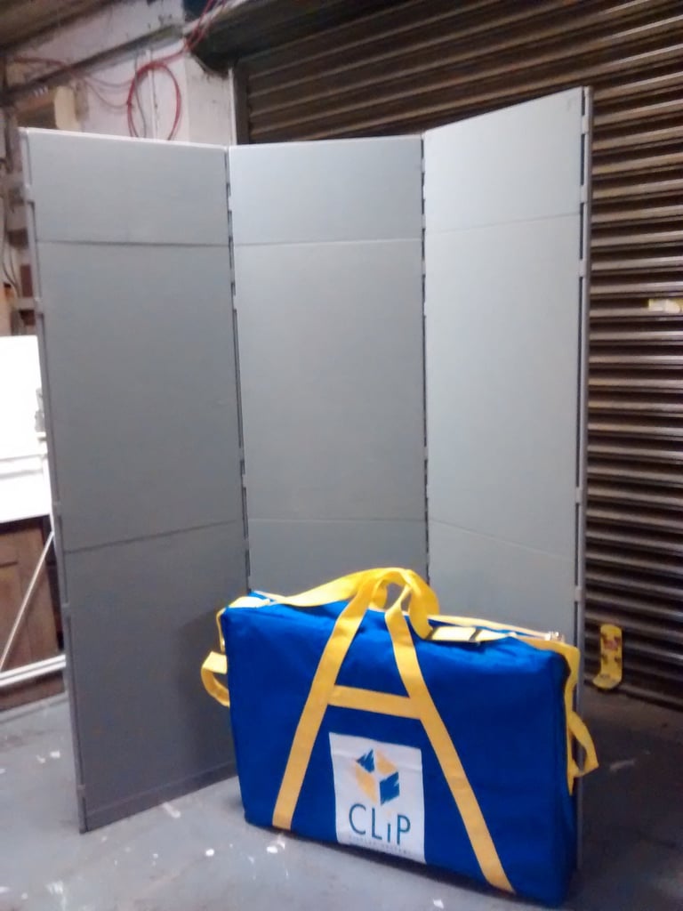 image for Exhibition Trade Show display CLIP display system (75 x 50 & 50 x 25cm panels) clip and pole