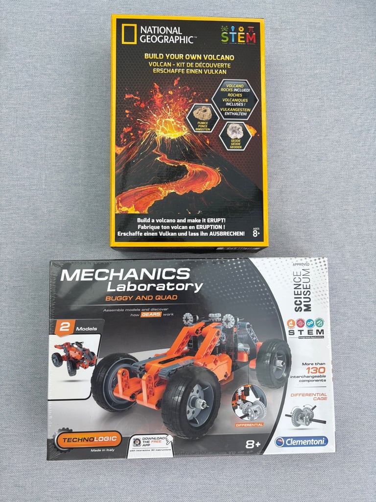 Build your own volcano and buggy and quad.