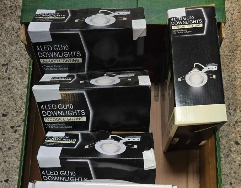image for 4 Boxes of 4 X Light LED GU10 Tilt Downlights Bulbs included