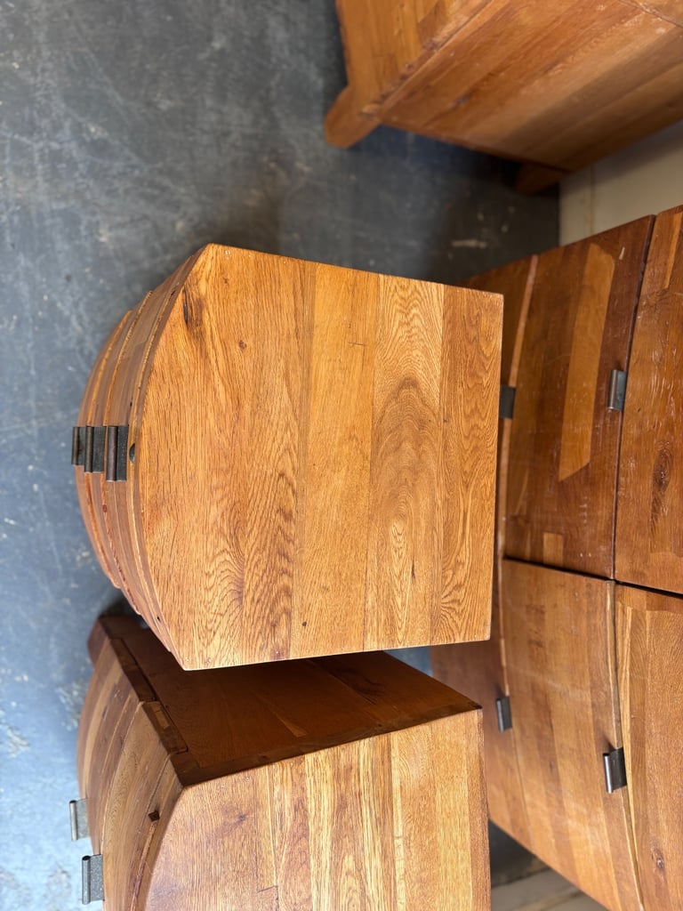 Barker and Stonehouse Rye reclaimed solid wood pair of bedside drawers ! 
