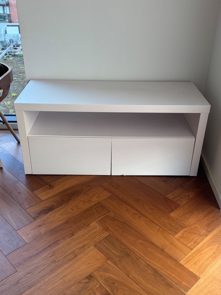 image for White Media Cabinet – £40 (or quick pickup £30)