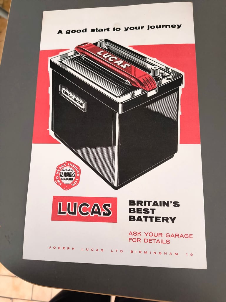 Vintage Lucas road map 