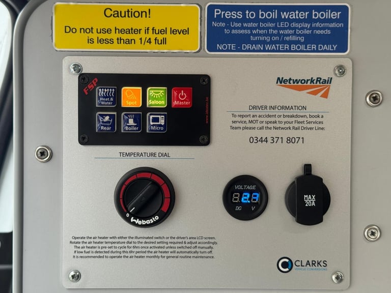 2018 VAUXHALL MOVANO L2H2 WORKSHOP VAN EURO 6 DIRECT FROM NETWORK RAIL