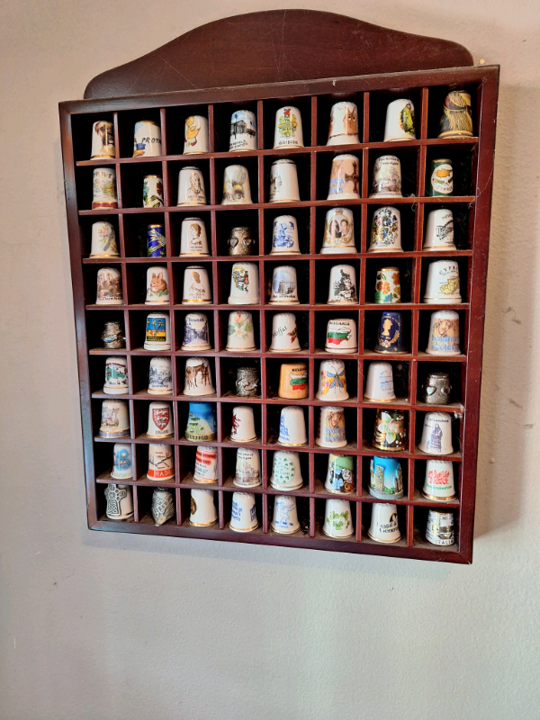 Thimble Cabinets - 100 Openings, Thimble Display Domes and Cases