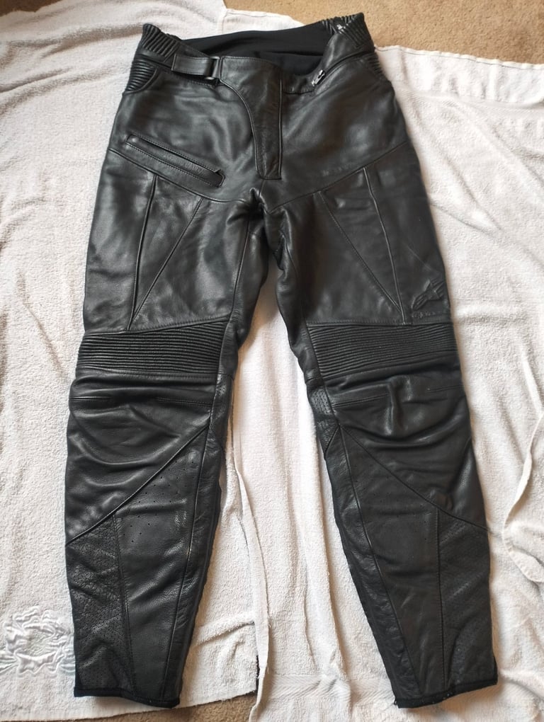 image for Alpinestars Ladies Leather Motorcycle Trousers EU 50 UK 32" Waist Reg Leg 29"  Inc Knee Armour