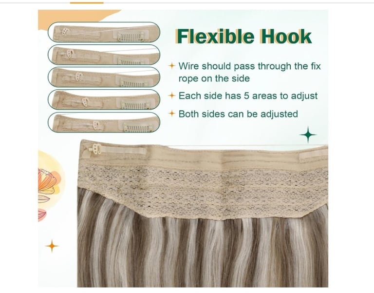 Easyouth Wire Hair Extensions Highlight Human Hair Wire
