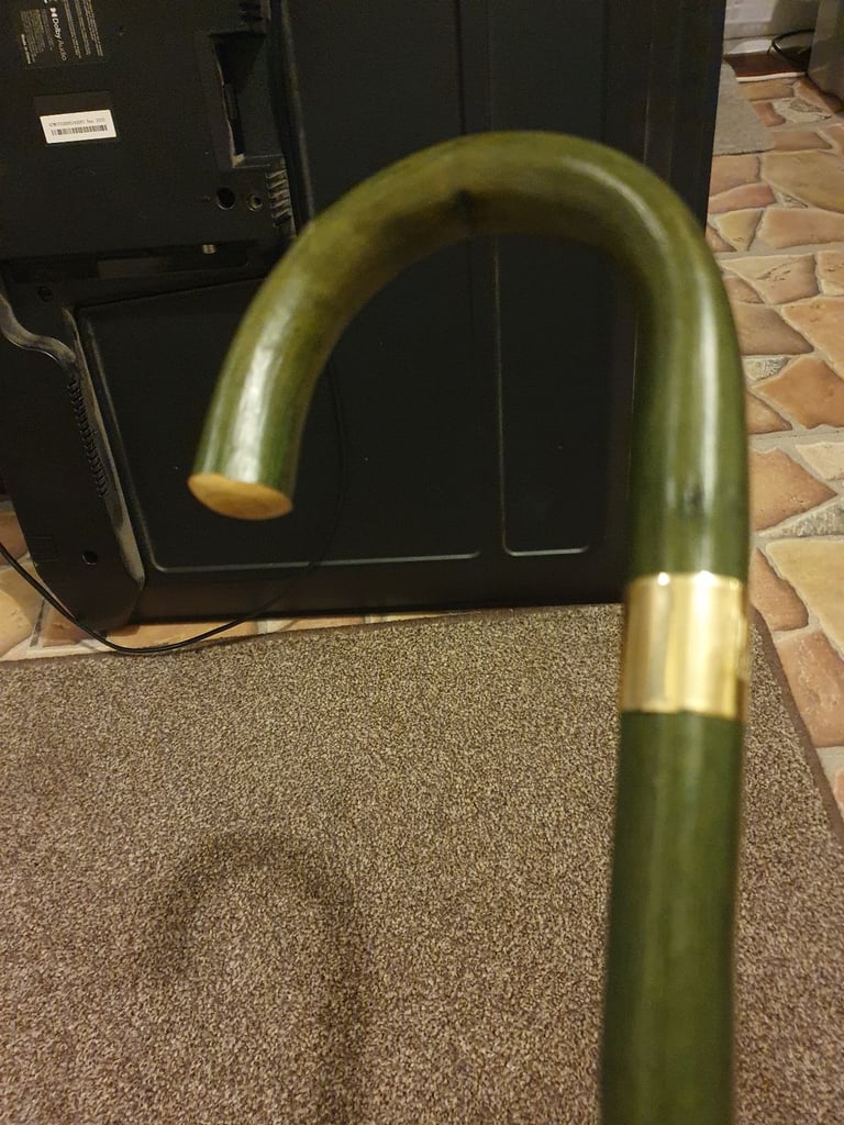 image for Green Harrods Wooden Walking Stick , Lovely Condition, Never Used , Quality , Attractive & Tactile..