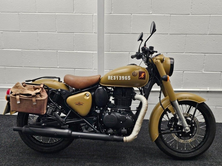 image for ROYAL ENFIELD CLASSIC 350 ABS ** 3053 miles - Panniers - Army Style **